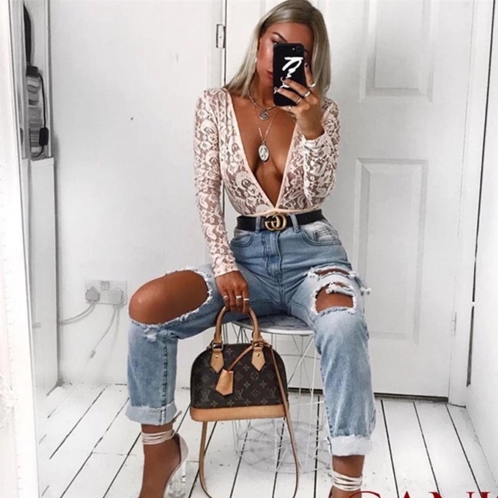 Lace bodysuit | White 🔥only2 left! - Picture 3 of 7